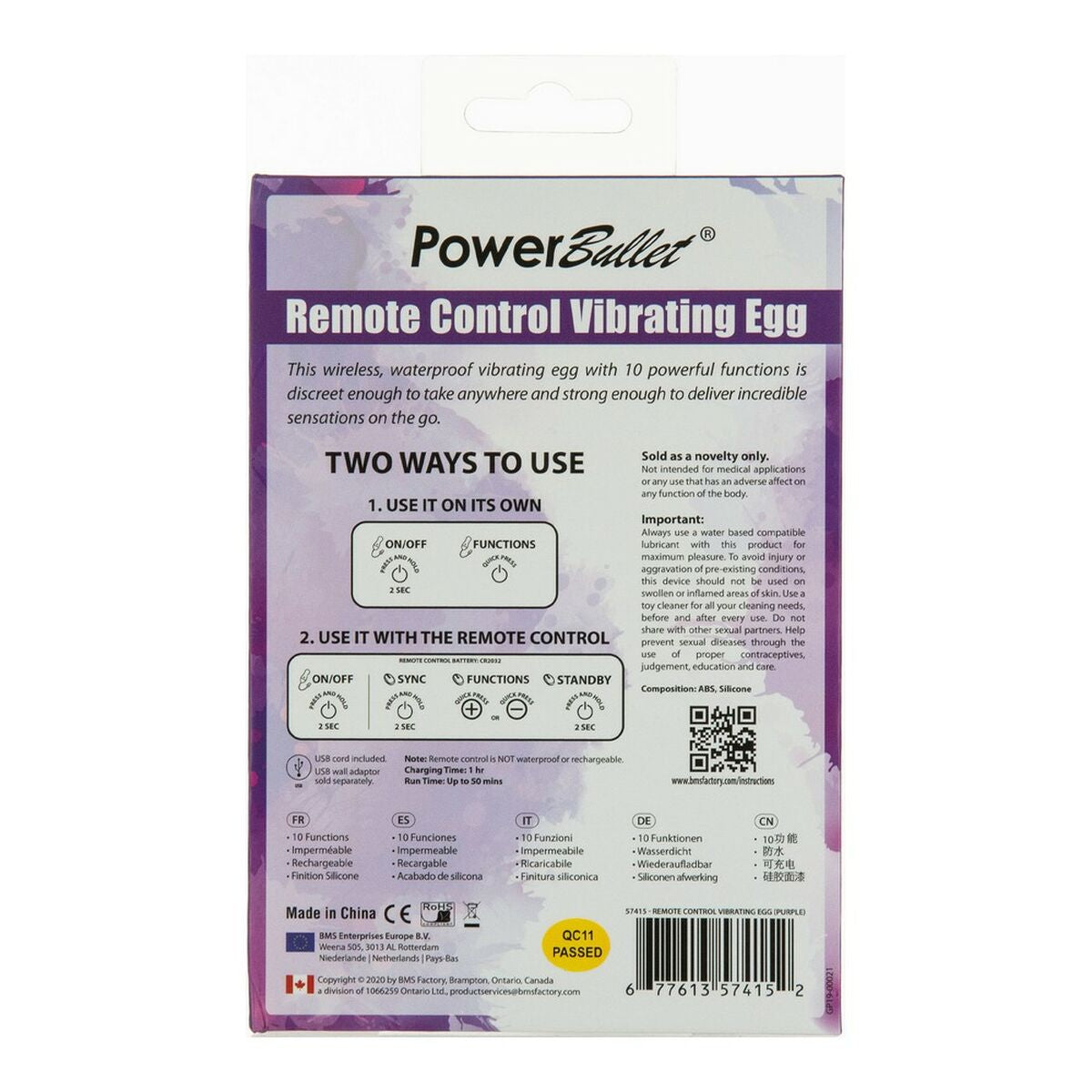 Ovetto Vibrante PowerBullet con Telecomando