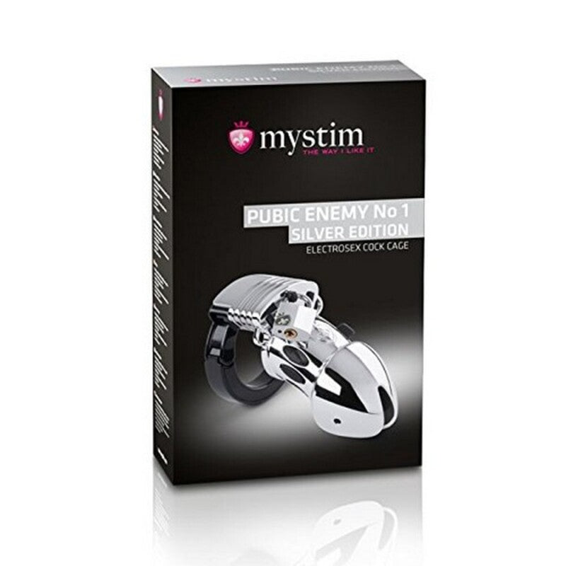 Pubic Enemy No 1 Cock Cage Silver Edition Mystim 66222
