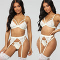 Set Lingerie Sexy da Donna in Pizzo – 3 Pezzi