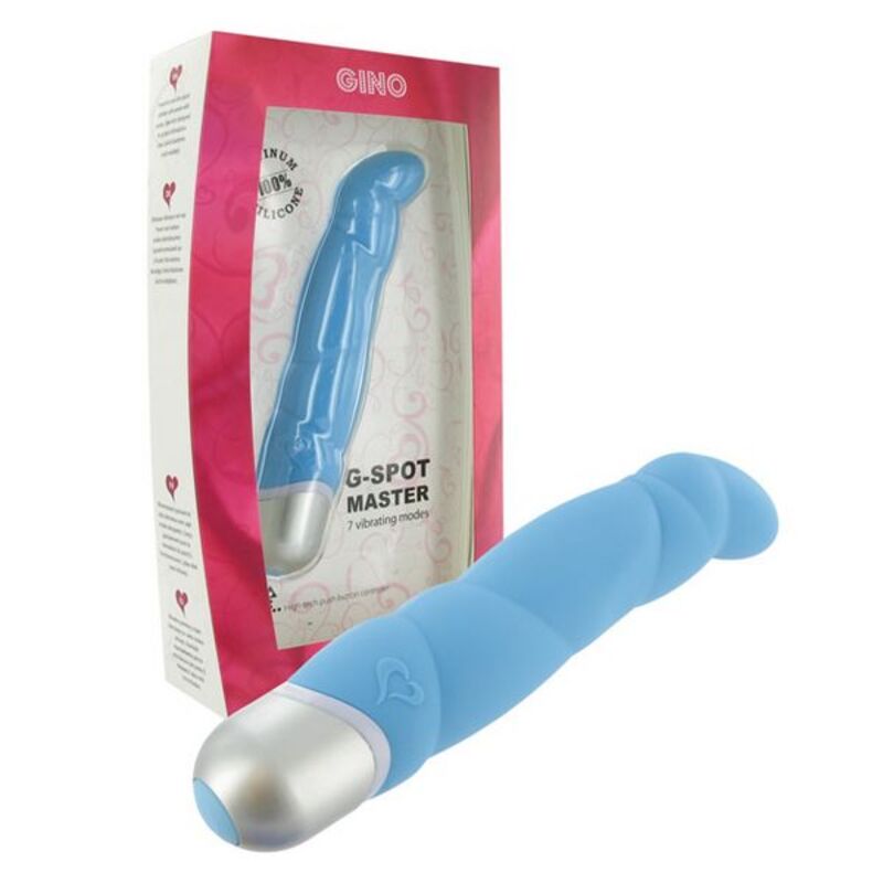 Vibratore Gino Blue FeelzToys – Silicone Platino 16 cm