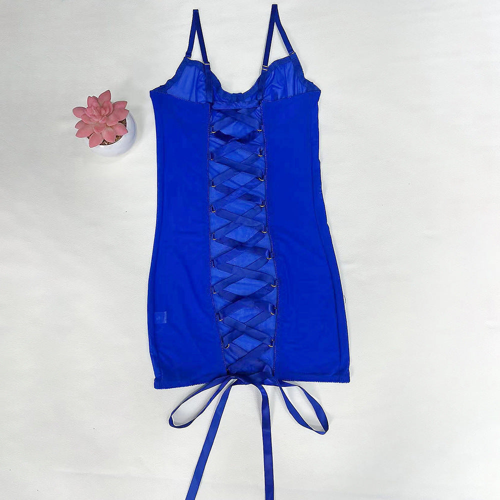 Jumpsuit Lingerie Viola Sexy in Mesh Trasparente –Sottoveste Sensuale da Donna
