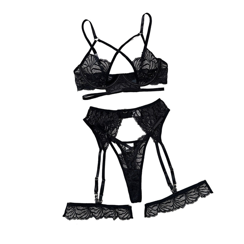 Set Lingerie Nero in Pizzo Sexy – Reggiseno Elegante e Sensuale