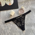 Perizoma Sexy in Cotone con Pizzo e Strass – G-String Donna