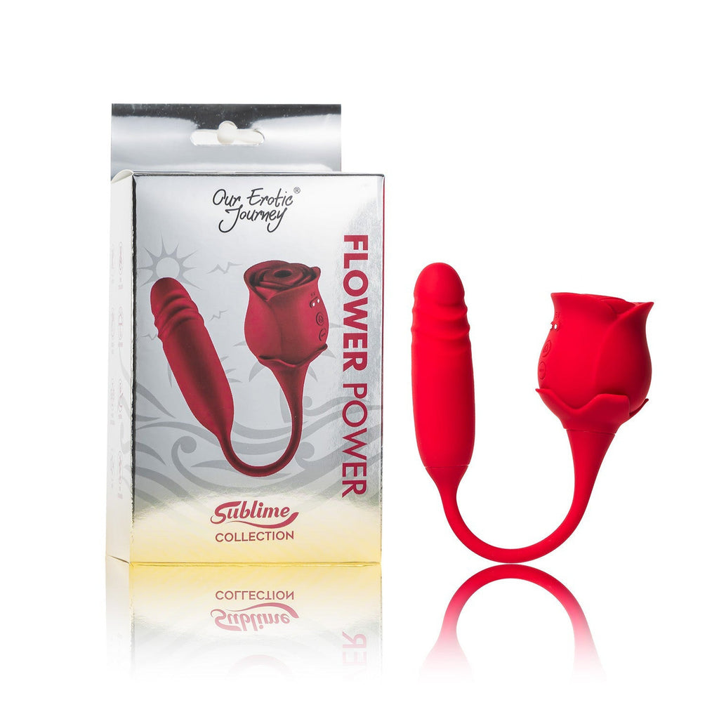 Flower Power Vibratore a Doppia Funzione a Forma di Rosa