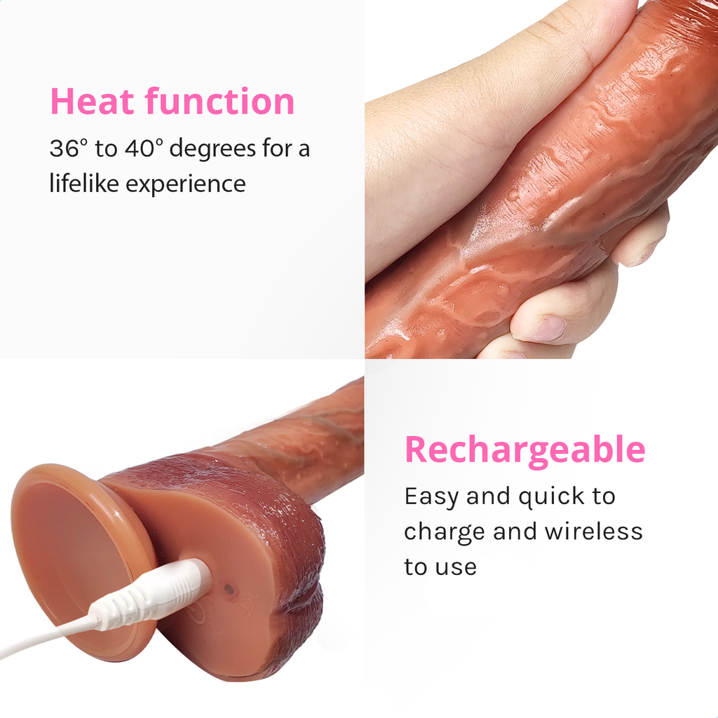 Rocco Mini Sex Machine 2 in 1 Dildo Vibrator – Wireless, Ricaricabile e con Ventosa