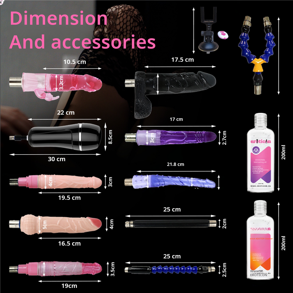 Rhoades Sex Machine con 14 Accessori – Potente, Regolabile e Discreta