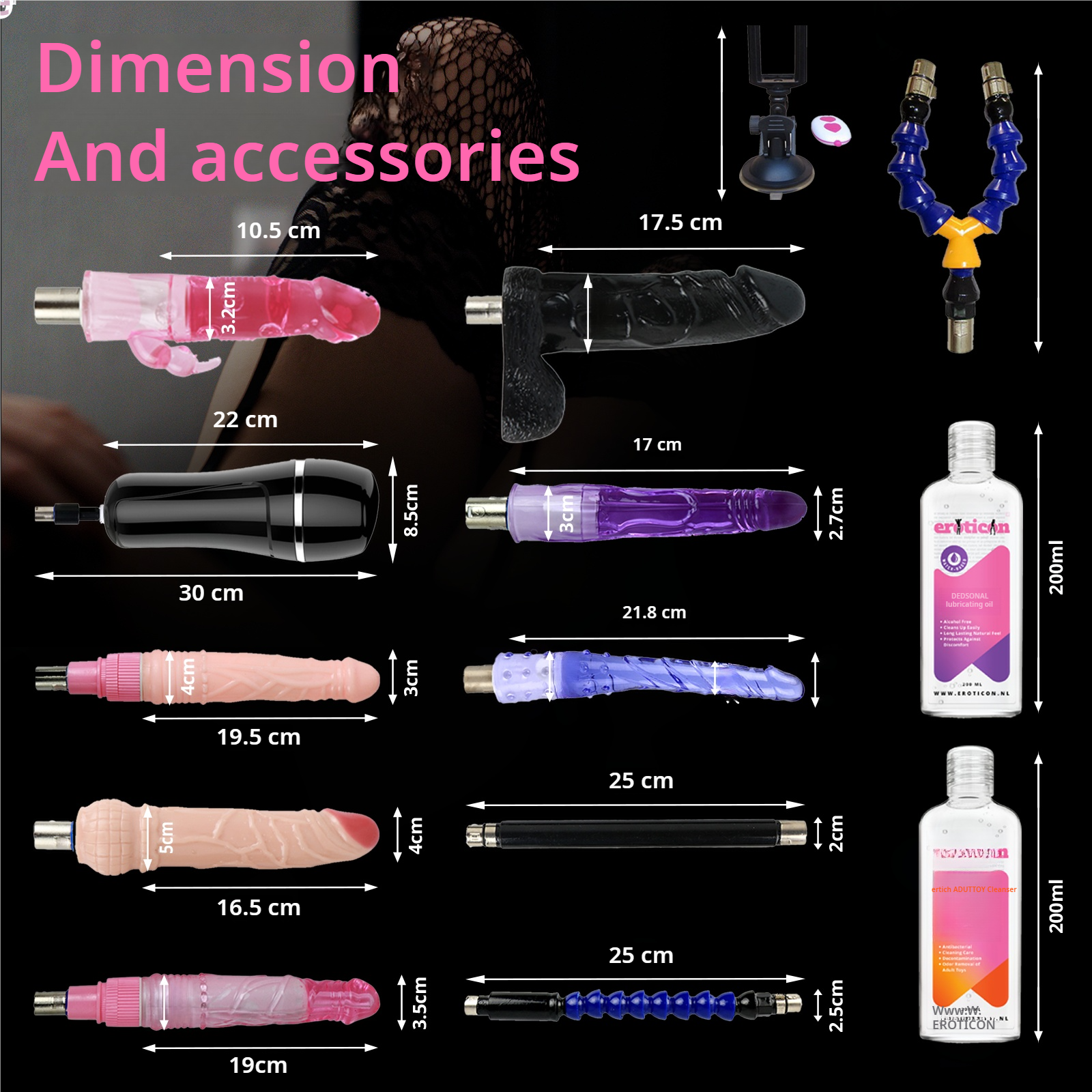 Rhoades Sex Machine con 14 Accessori – Potente, Regolabile e Discreta