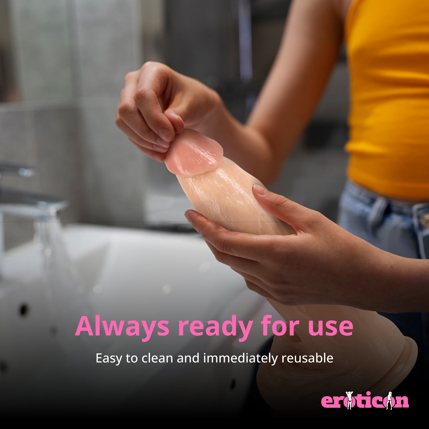 Eroticon Mega Dildo Grande e Spesso con Ventosa in Silicone Bianco